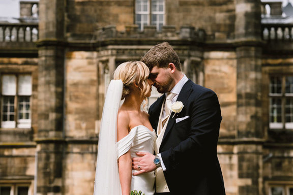 Joshua Wyborn Mar Hall Exterior With Bride And Groom