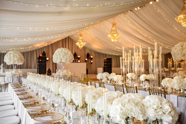 Wedding decor at Mar Hall